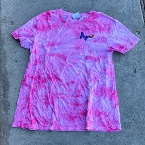 Empyre Pink Floral Everything Falls in to Place Tie-Dye Tee